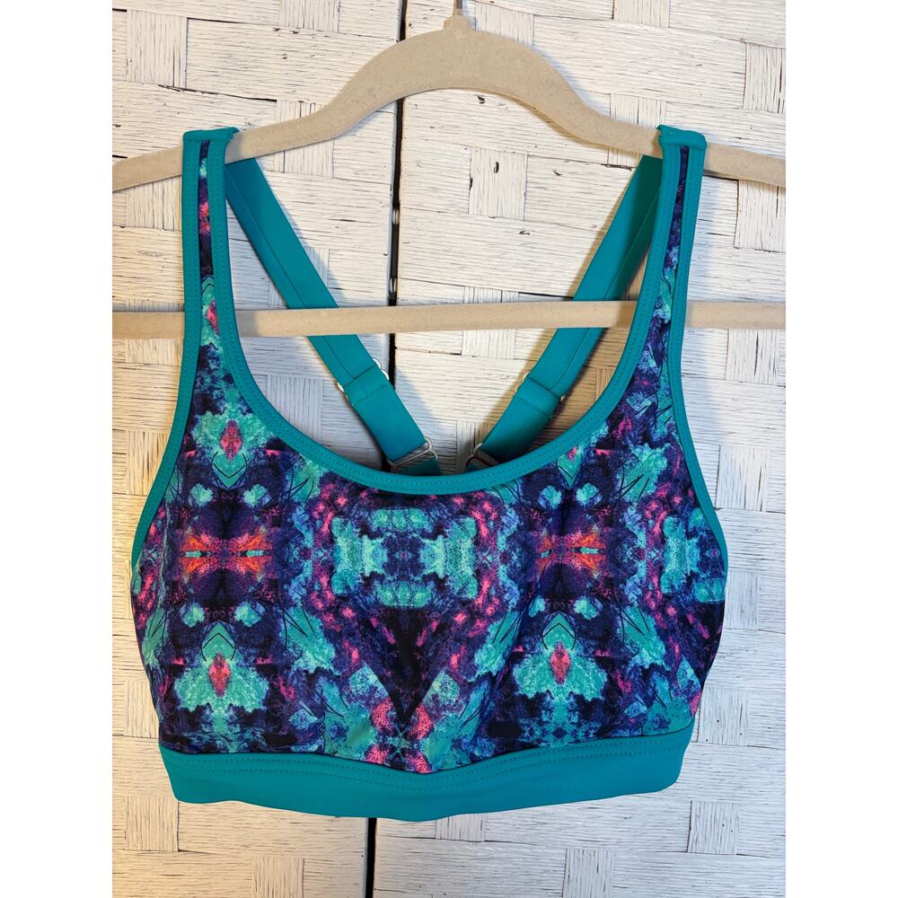 Title nine women's sports bra adjustable straps colorful activewear athleisure